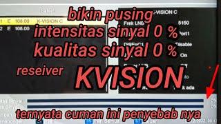 KVISION tidak ada sinyal kualitas sinyal 0 dan intensitas sinyal 0 || begini cara mengatasinya