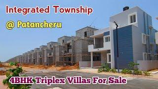 @ Patancheru - Mega Integrated Township - 4BHK Triplex Villas For Sale in Hyderabad - 8328158554
