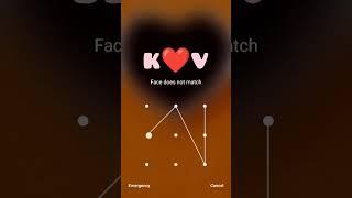 K love V pattern lock ️ || KV Phone lock || Love status #status