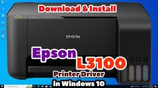 How to Download & Install Epson L3100 Printer Driver In Windows 10 - Hindi