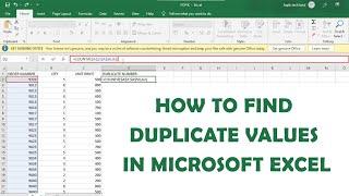 How to find duplicate values in Microsoft Excel (SOLVED)