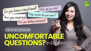 How To Answer Uncomfortable Questions In English? Learn English With Michelle #letstalk #eslteacher