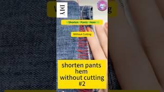 How to Repair Shorten Pant Hems without Cutting Quick and Easy Fix #3 #Diy #tips #Shorts