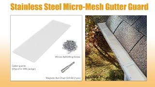 Universal Stainless Steel Micro Mesh Gutter Cover / Guard- LBG Products