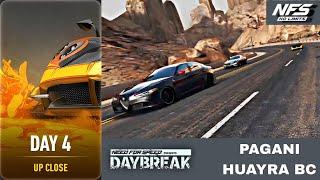 Need for Speed: No Limits | Daybreak (Day 4 - Up Close) PAGANI HUAYRA BC