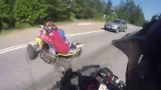 Серьезная авария (ДТП) на квадроцикле, ATV crash Suzuki