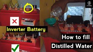 How to Fill Distilled Water in Exide UPS Battery |  ETester