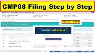 CMP08 FILING, HOW TO FILE GST CMP 08 STATEMENT STEP BY STEP, NEW FORM CMP08 FOR COMPOSITION SCHEME