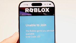 How To FIX Roblox Error Code 103