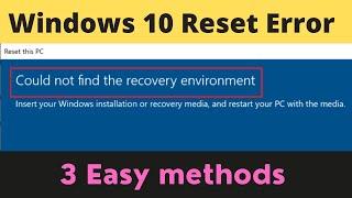 Fix could not find the recovery environment windows 10/ 11/8
