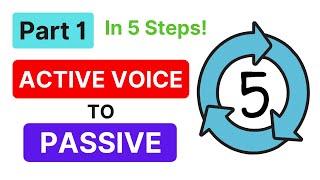 Convert Active Voice to Passive Voice | 5 Steps | All Tenses | Part 1