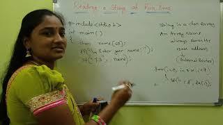 C Language || Strings in C|| Part-2: Reading a String at Runtime ||Telugu Scit Tutorial