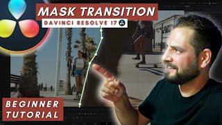 MASK TRANSITION | Davinci Resolve 17 Tutorial | Fusion