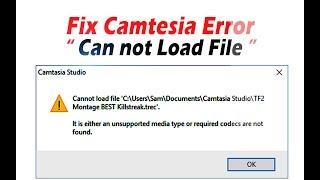 How To Fix "Cannot Load File" It Is Either an Unsupported Media Type or Required Codecs Not Found