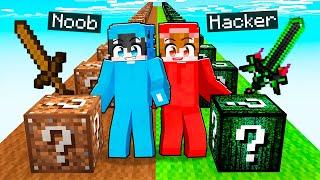 Espada NOOB vs Espada HACKER en Desafío de LUCKY BLOCKS Minecraft