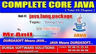 Core Java -  java.lang.package -  Immutable Vs Mutable classes -Part-1