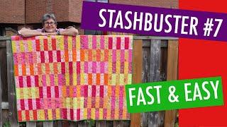 ️   STASHBUSTER #7 - FREE FAST, EASY QUILT PATTERN - FAT QUARTER FRIENDLY