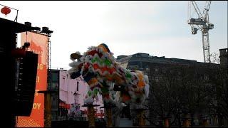 The Chen Brothers Flying Lions Dance At The Chinese New Year Celebrations,London.Sunday 22/01/23