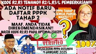 ADA NOTIF BARU DAFTAR PPPKTDK DIREKOMENDASIKANR2/LR3/L ISI DRH, DPT NIPPPKR2,R3 TUNGGU REGULASI