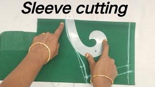 Sleeve cutting for beginners #blousemeasurement #simpleblousecutting