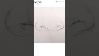 How to draw Nose ~ Realistic nose pencil drawing #shorts #nose #nosedrawing #pencil #drawing