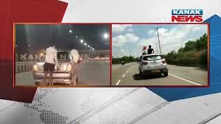 Youth Doing Dangerous Car Stunt In Delhi: Viral Video