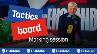 Marking Attacking Players | Coaching Session | Tactics Board Explainer | England Football Learning