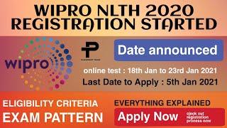 wipro NLTH 2021 Registration | Exam date | Exam pattern | Syllabus and Topics | Eligibility criteria