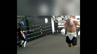 Boxing sparring cube.