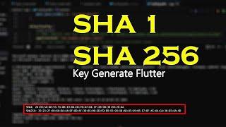 SHA 1 , SHA 256 key generate flutter  tamil tutorial | DilipCoder | windows