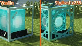 Minecraft Vanilla vs Stylized x256 | Texture Comparison