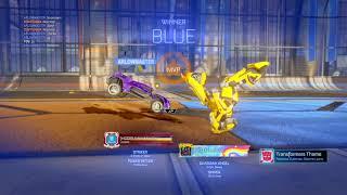 Rocket League®New Black Market Car Transformers Bumblebee Game Play Reacting MVP Dance