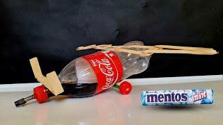 Easy experiment: Mentos and coca cola Test Flight!Making an Airplane with Coke Bottle