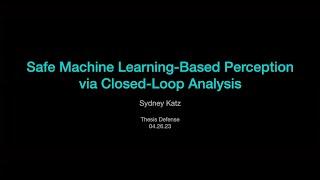 Safe Machine Learning-Based Perception via Closed-Loop Analysis