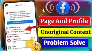 Unoriginal contant on Facebook problem solved | unoriginal contant Facebook | unoriginal Content