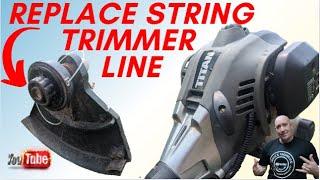 How to replace the line on a Titan string Trimmer strimmer