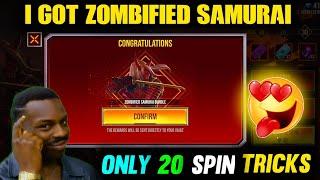 ZOMBIFIED SAMURAI BUNDLE ONLY 20 DIAMOND SPIN TRICK  !! ZOMBIE SAMURAI EVENT ALL ITEMS CLAIMED 