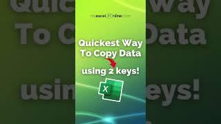 Copy Data Fast in Excel!   #shorts