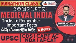 History - Medieval India for UPSC CAPF AC, CDS,  AFCAT, NDA, AHC RO ARO 2021 Exams Preparation