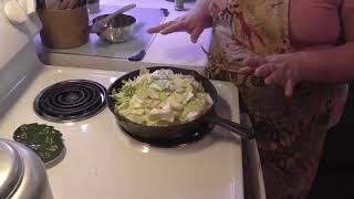 Stir Fried Cabbage, Onions & Bacon