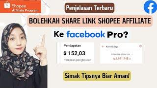 SHARE LINK SHOPEE AFFILIATE KE FACEBOOK PRO, APAKAH BOLEH? Cara Share Link ke FB Pro Agar Aman