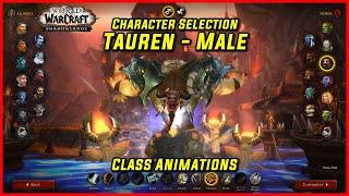 WoW Class Animations - Tauren Male - WoW Shadowlands Character Creation Screen