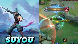 New Hero Suyou Gameplay, Unveiling the NEW ASSASSIN/FIGHTER Hero with 6 WEAPONS!, Hero Gameplay #ml