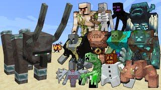 Mutant Ravager vs Mutant Creatures in Minecraft - Epic Mob Battle!