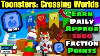 Daily 2000 Faction Points | Toonsters: Crossing Worlds | Tips & Tricks #rhodegamer #iosgameplay