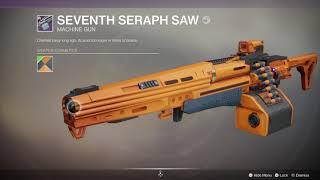 Destiny 2 Season of Worthy Get Seventh Seraph SAW With Great Mods Clown Cartridge and Disruption