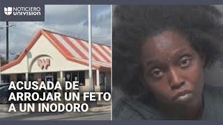 Arrestan a una mujer acusada de arrojar un feto en el baño de un restaurante en Texas