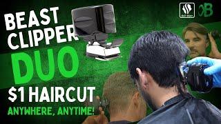 Beast Clipper Duo: $1 haircut, Anywhere, Anytime!