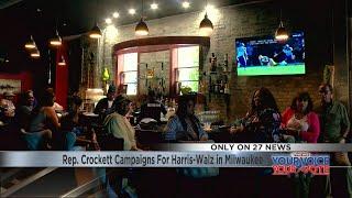 Jasmine Crockett campaigns for Harris-Walz in Milwaukee; highlights Black voters