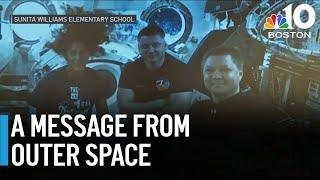 Astronaut Sunita Williams speaks with Needham students from International Space Station